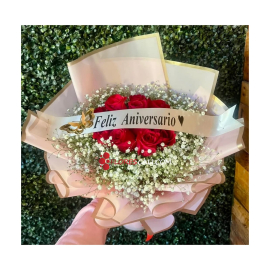 Bouquet de rosa y perla flores cali