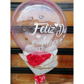 Bouquet para graduacion rosas y globos en cali