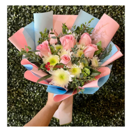 Bouquet coqueto rosa rosada dia de la mujer en cali