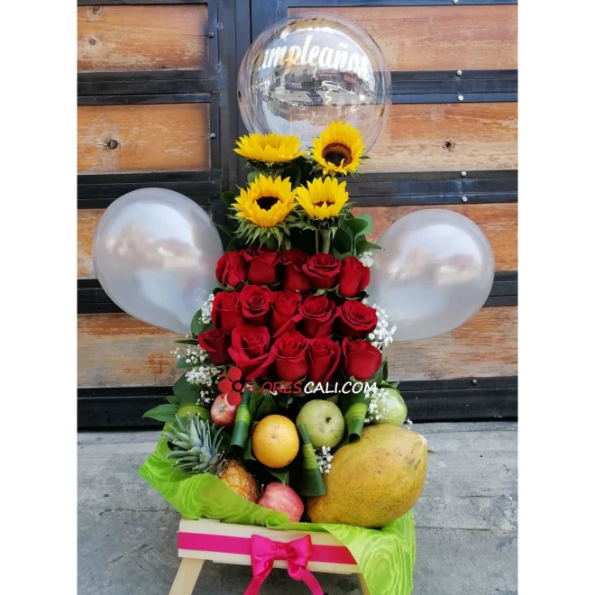 Arreglo con frutas en Cali día de la Madre
