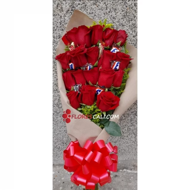 Bouquet rosas y chocolates en cali Dia de la Madre