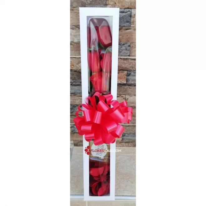 Caja x6 rosas y chocolates para Mama en cali