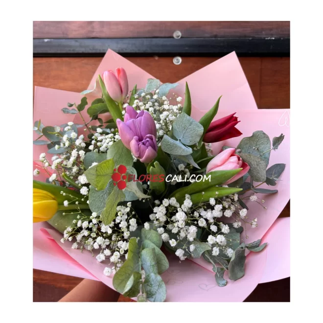Bouquet tulipanes floristeria en cali