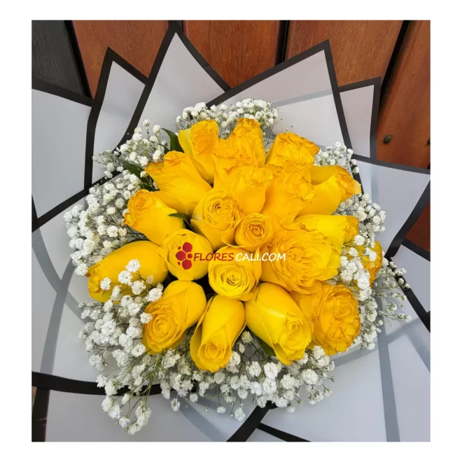 Bouquet Especial De Rosas Amarillas Primavera