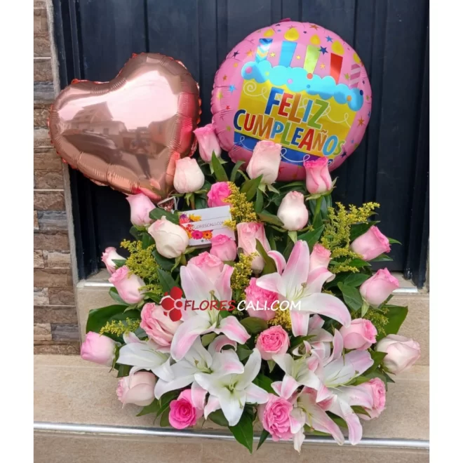 Arreglo amor rosado en cali