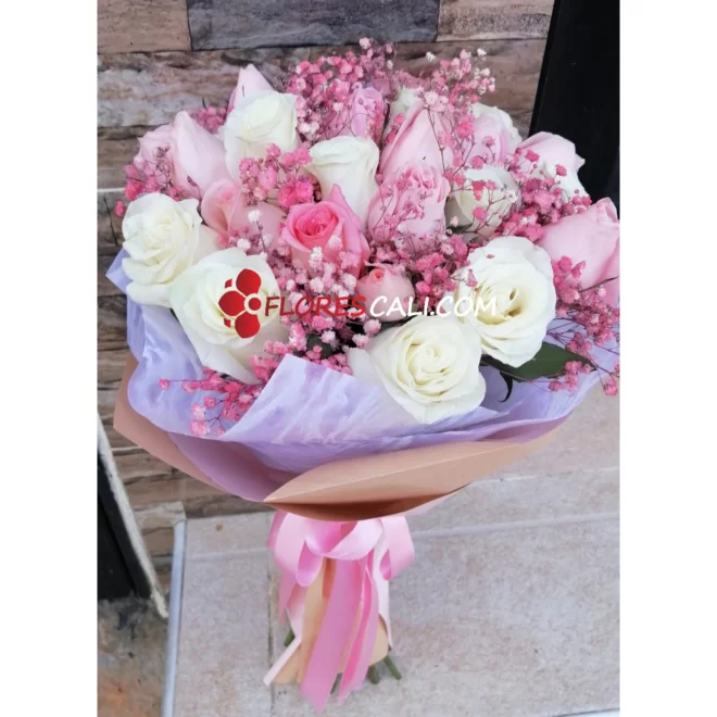 Bouquet rosas clasicas dia de la mujer en cali