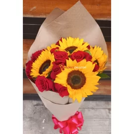 Bouquet girasol y rosas Dia de la Madre en cali