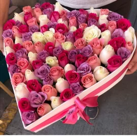 Corazón de rosas para ella en cali