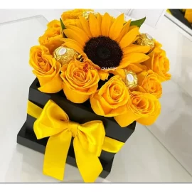 Caja De Rosas Amarillas En Cali