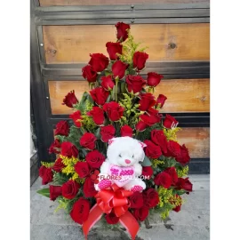 Arreglo de rosas rojas en cali