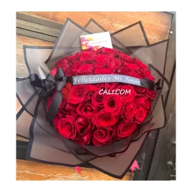 Buchon de rosas rojas amor flores en cali