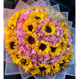 Bouquet girasoles y rosas imperio florar - entregas en cali