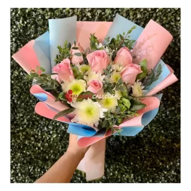 Bouquet coqueto rosa rosada dia de la mujer en cali