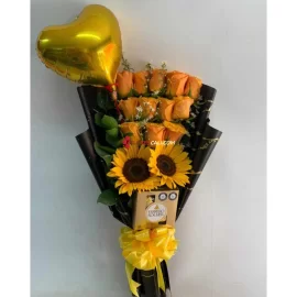 Bouquet coqueto dia de las flores amarillas cali