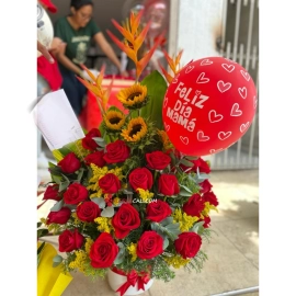 Arreglo amor rojo floristeria en cali